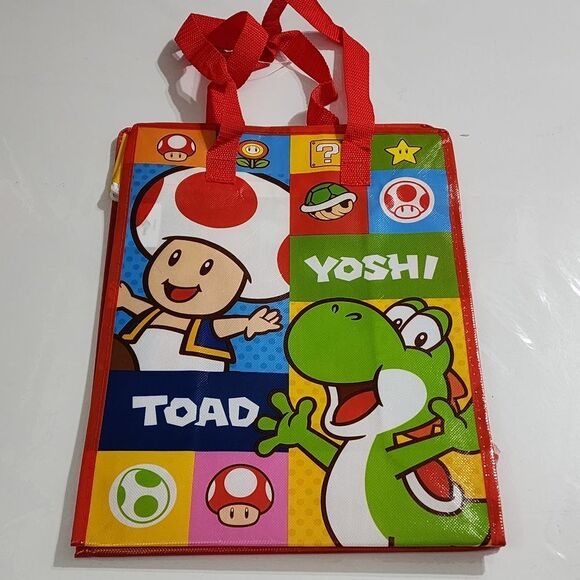 Super Nintendo Mario World Yoshi Universal Studios Tote Bag NEW - Picture 1 of 13